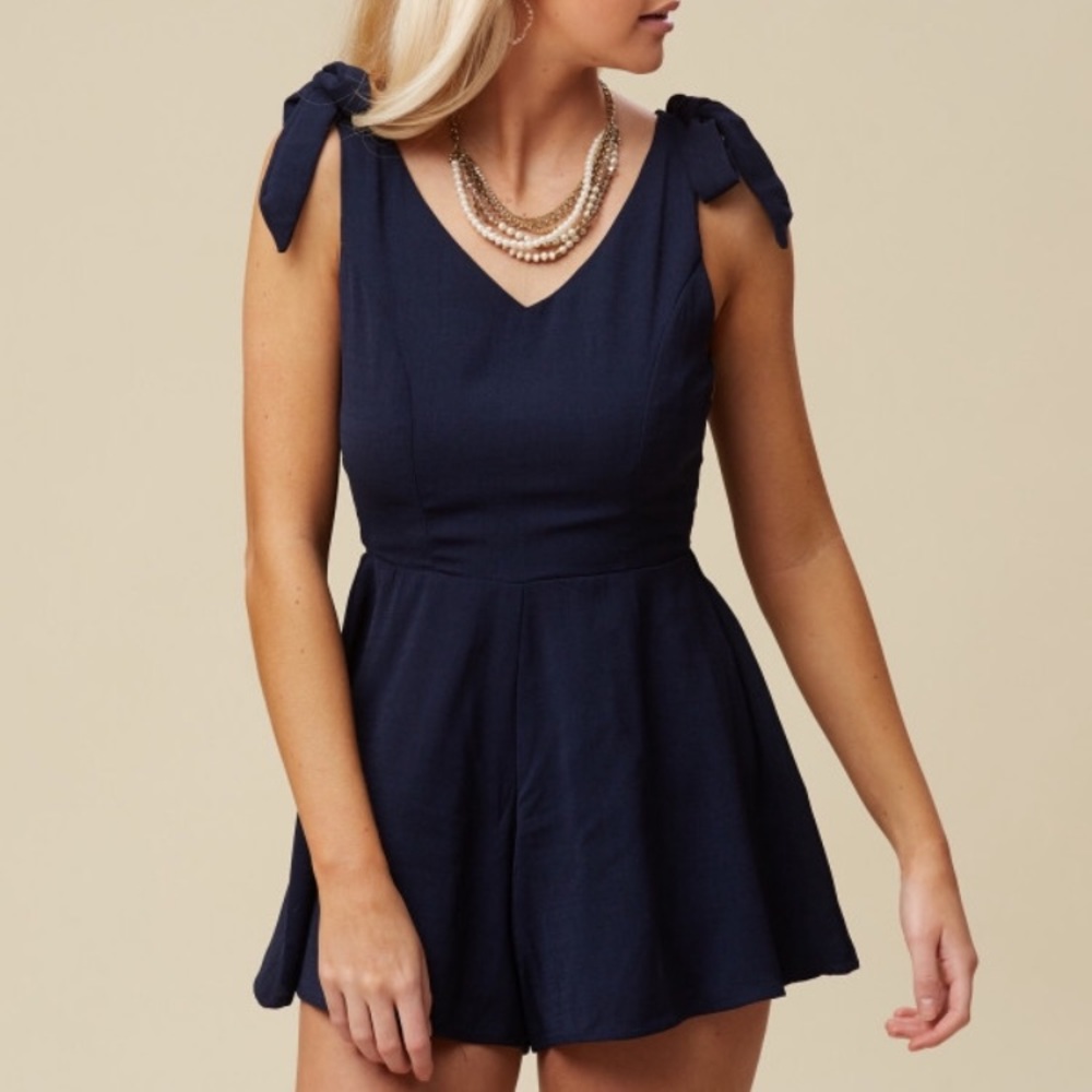 NWOT Navy Romper
